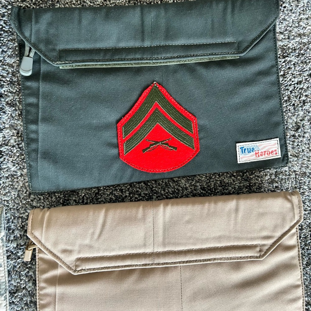 Set of 4 Military Canvas Envelope Pouches for Electronic Dev - Camo, Olive,‎ Tan - Picture 4 of 6